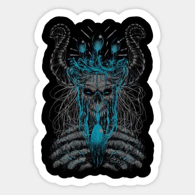 Design "Dark Aquarius" Blue Sticker by Design Studio Classy